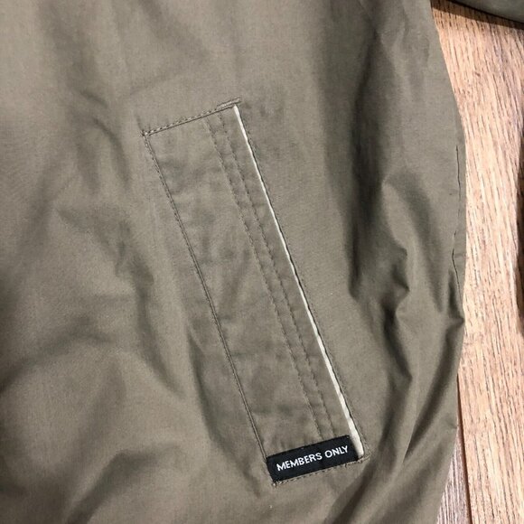 Vintage Members Only Mariner Jacket Windbreaker Mens Sz XL Olive Beige Full Zip - Picture 2 of 10